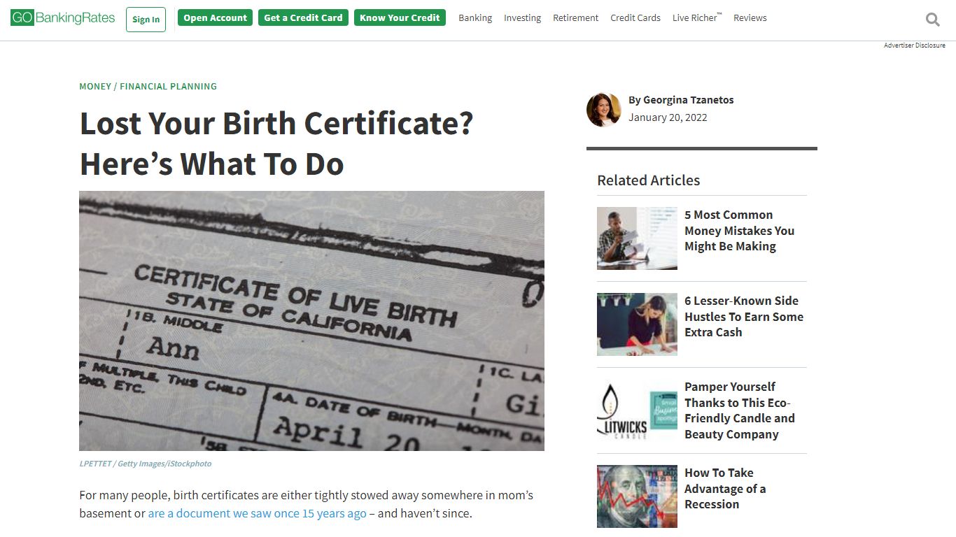 Lost Your Birth Certificate? Here's What To Do | GOBankingRates